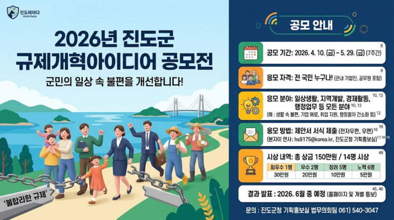 2026년진도군규제개혁아이디어공모전